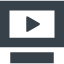 Television Screen with play button free icon 1