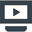 Television Screen with play button free icon 2