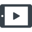 Tablet with play button free icon 1
