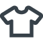 T-shirt outline free icon 1