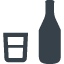 Bottle and glass free icon