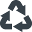 Recycling mark　Triangular arrows sign freeicon 3