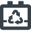 Battery with recycle symbol free icon 2