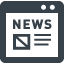 Browser window with news site free icon