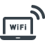 Wifi Signal and notebook free icon 2