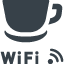 Coffee cup with wifi symbol free icon