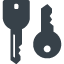Keys couple free icon