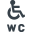 Wheelchair and WC free icon