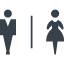 Toilets sign with woman and man free icon 3