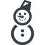 Snowman with hat free icon 2