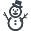 Snowman with hat free icon 3