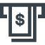 Dollar Bill Through ATM free icon 1