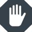 Stop hand gesture free icon 2