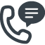 Phone Receiver with message free icon