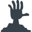 Zombie hand free icon