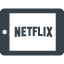 NETFLIX in tablet free icon