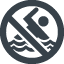 No swimming mark free icon