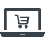 online shopping with pc free icon