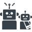 Parent and child’s robot free icon
