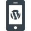 wordpress with smartphone free icon