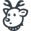 Reindeer with muffler free icon