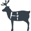 Silhouette of a reindeer free icon 2