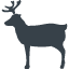 Silhouette of a deer free icon