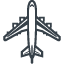 Large passenger aircraft ( airplane ) free icon 1