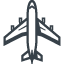 Large passenger aircraft ( airplane ) free icon 3