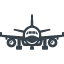 Airplane front view free icon