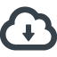 cloud download mark free icon 1