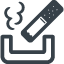 Cigarettes and ashtray free icon 1