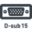 D-sub connector free icon 2
