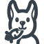 Rabbit with carrot free icon