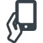 Delivery by hand Smartphone free icon