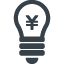 Lighting of the electric bill free icon