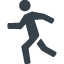 Human silhouette running free icon