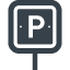 Parking sign free icon 1