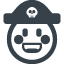 Child wearing a pirate hat icon