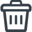 Simple trash can icon 1